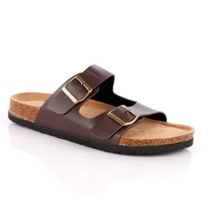 Big Brave 'Birkenstock' Arizona Footbed Double-Strap Sandal Slippers-Brown