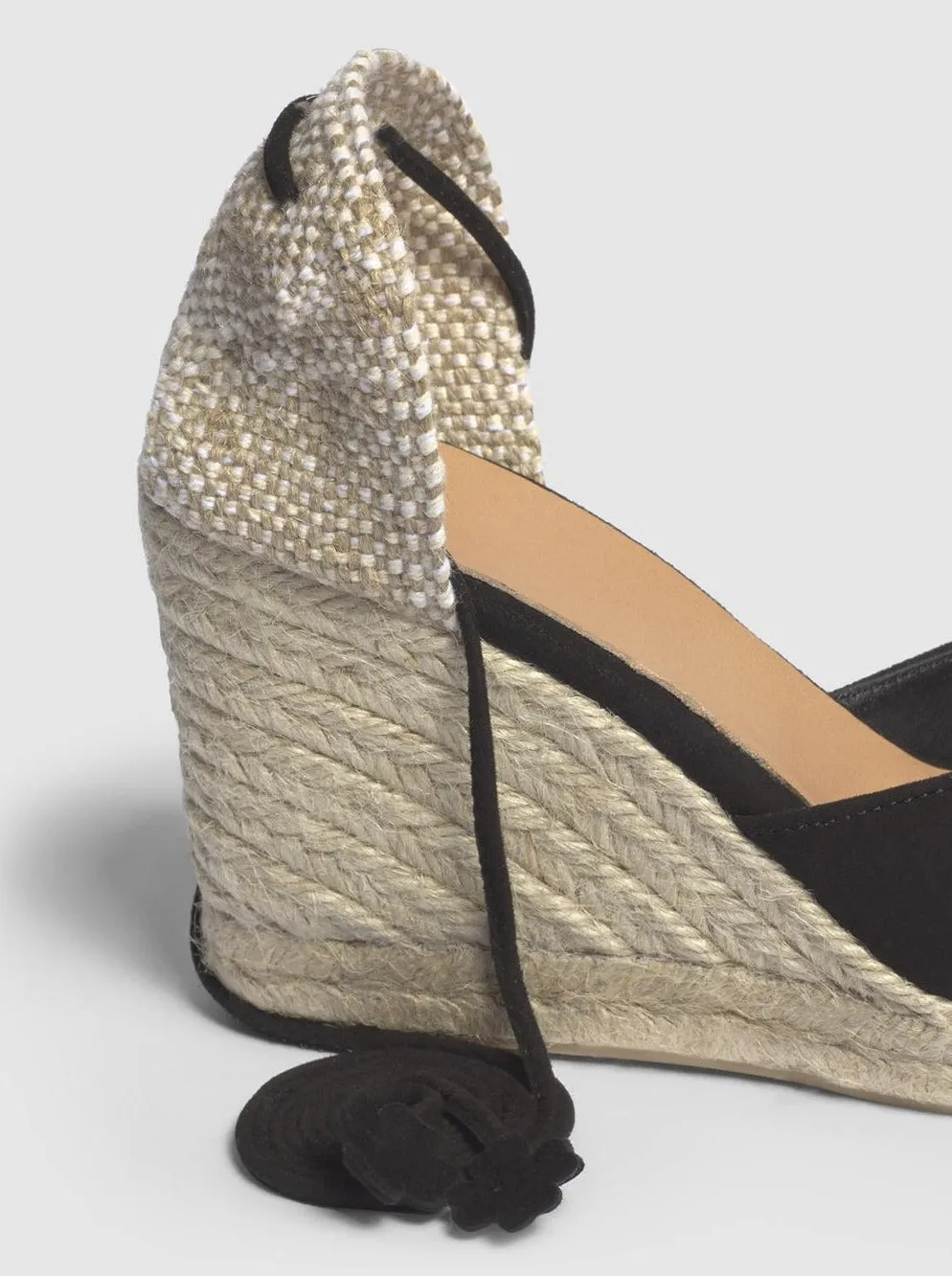 CARINA SANDALS WEDGE | NUBUCK BLACK