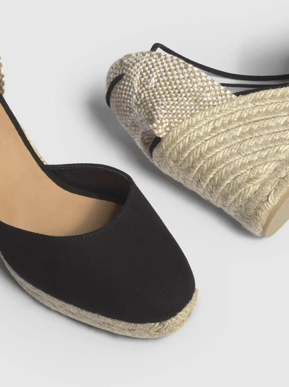CARINA SANDALS WEDGE | NUBUCK BLACK