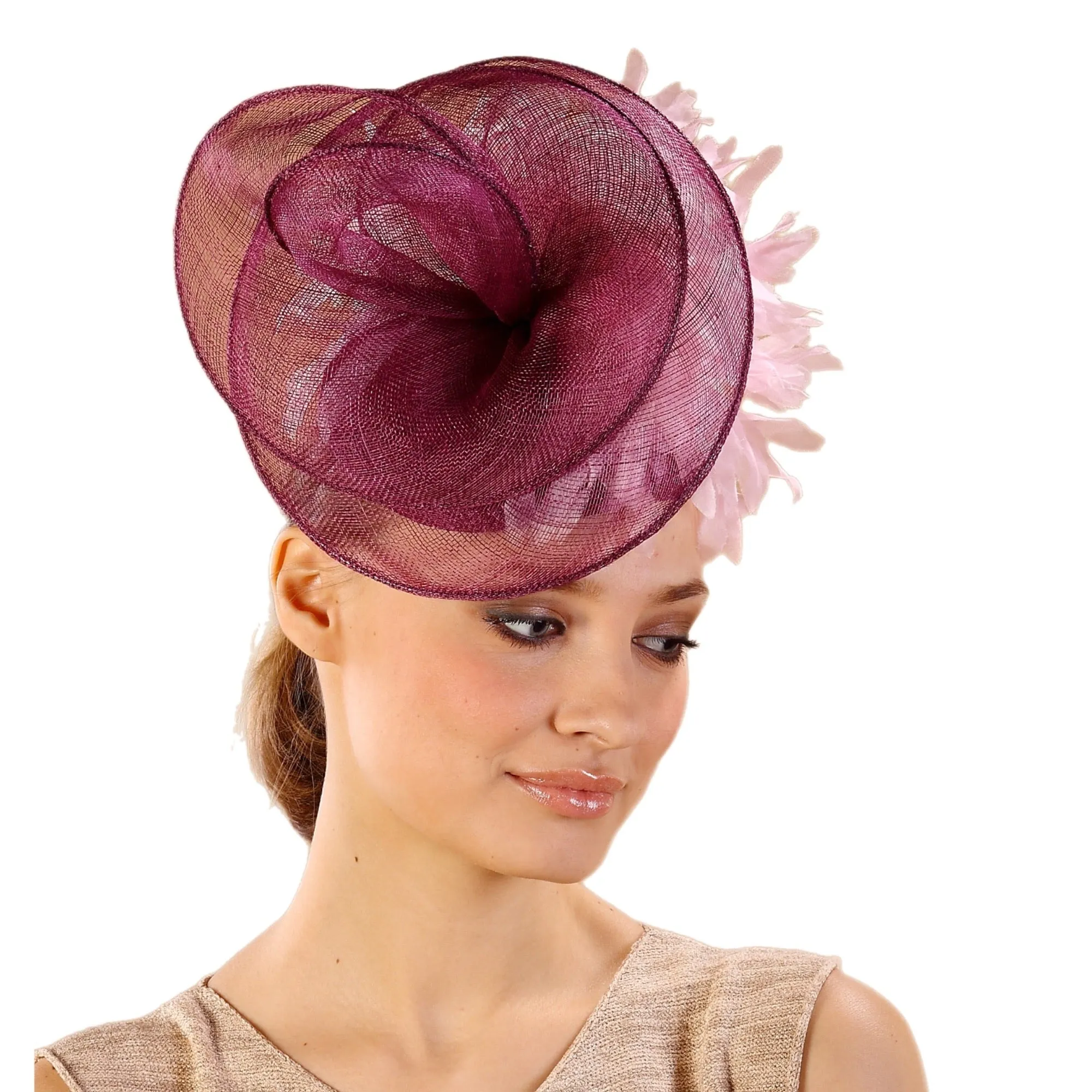 Derby Fascinator Hat with Silk Flower
