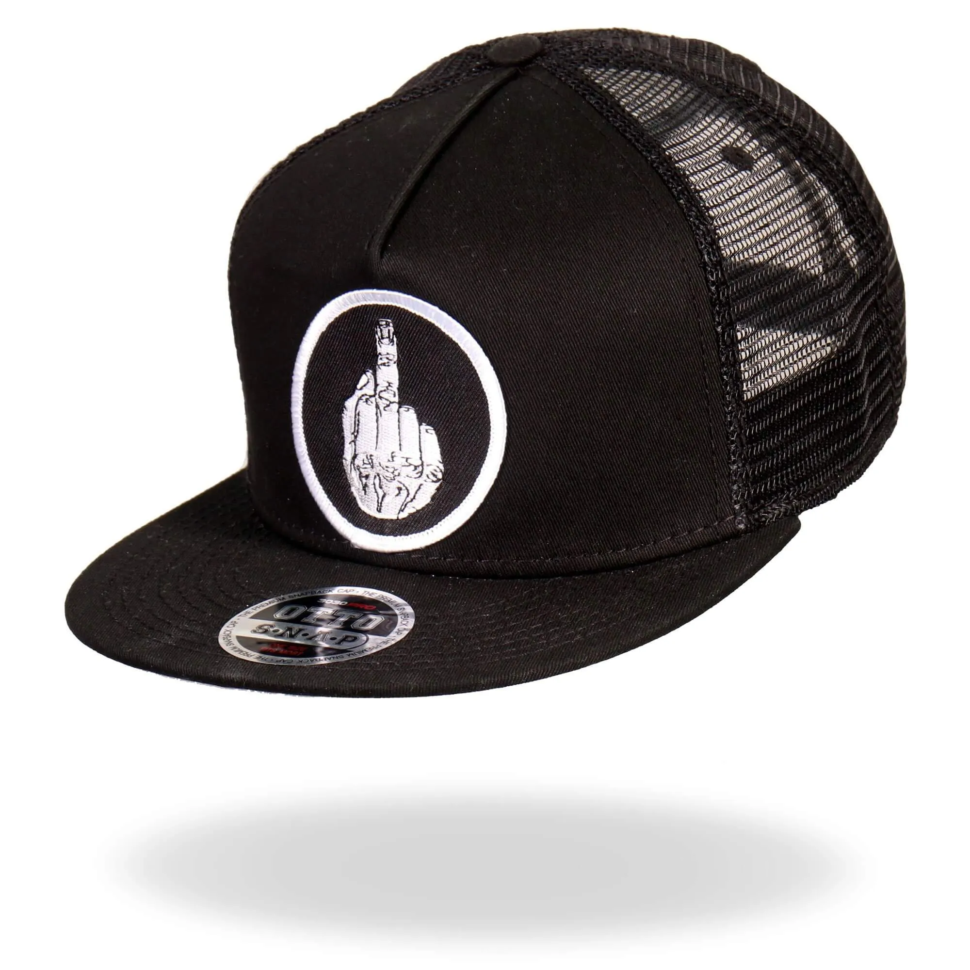 DILLIGAF Middle Finger Snap Back Baseball Cap