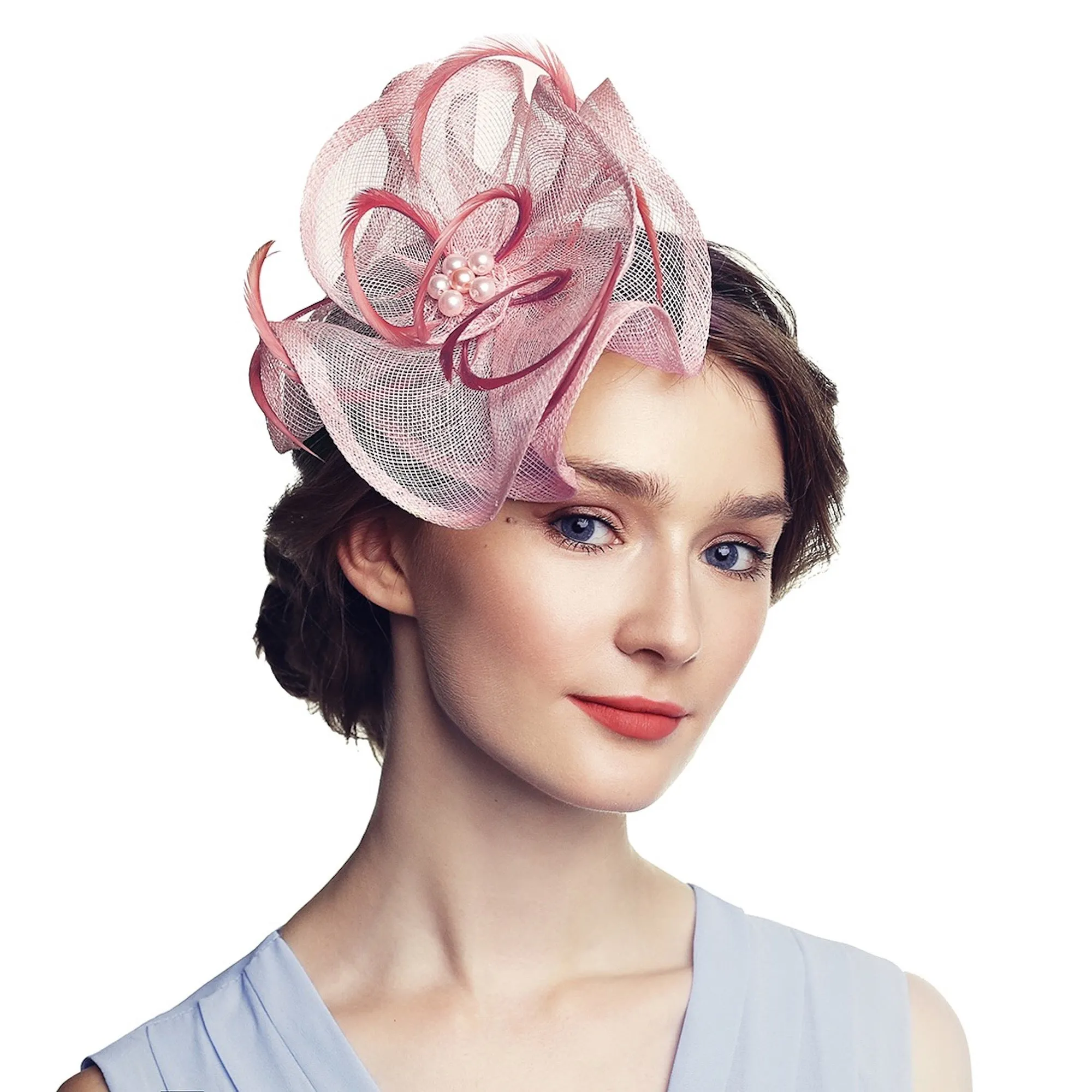 Flower Fascinator Hat Tea Party Wedding Headwear