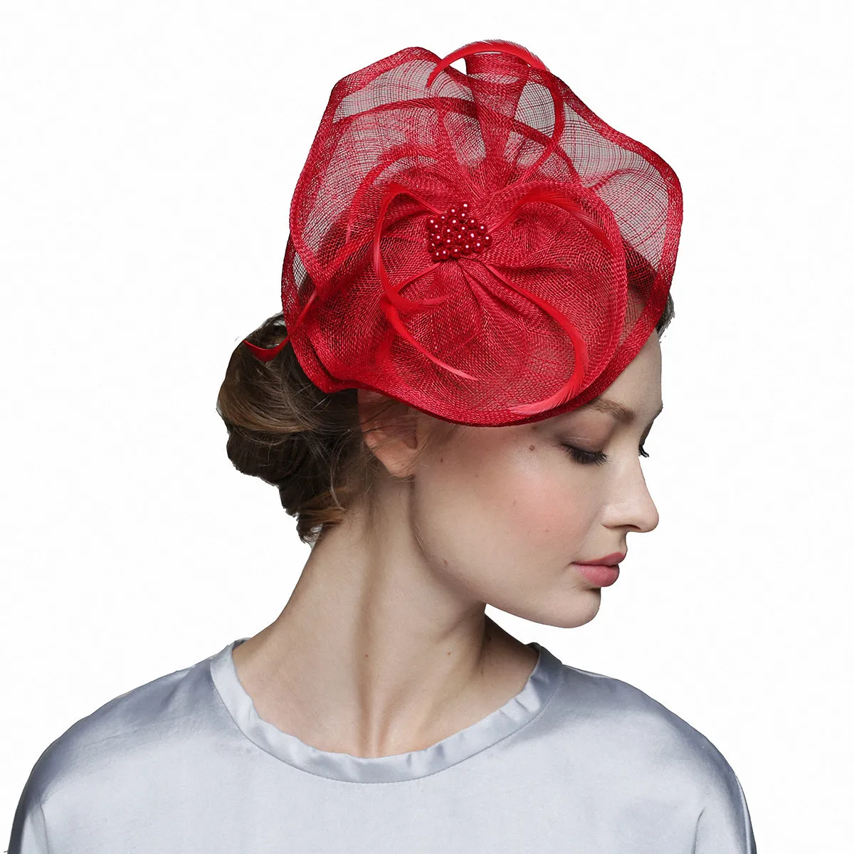 Flower Fascinator Hat Tea Party Wedding Headwear