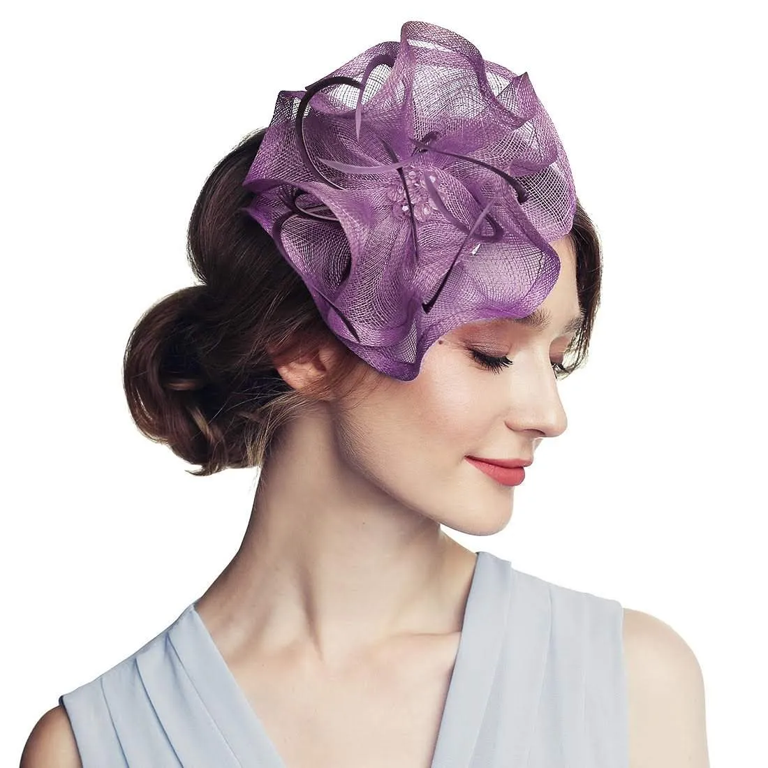 Flower Fascinator Hat Tea Party Wedding Headwear