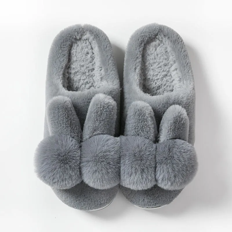 Fluffy Bunny Slippers for Women