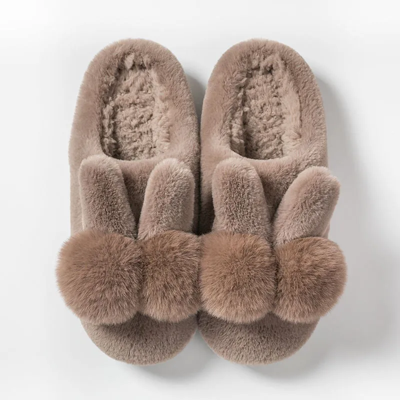 Fluffy Bunny Slippers for Women
