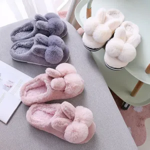 Fluffy Bunny Slippers for Women