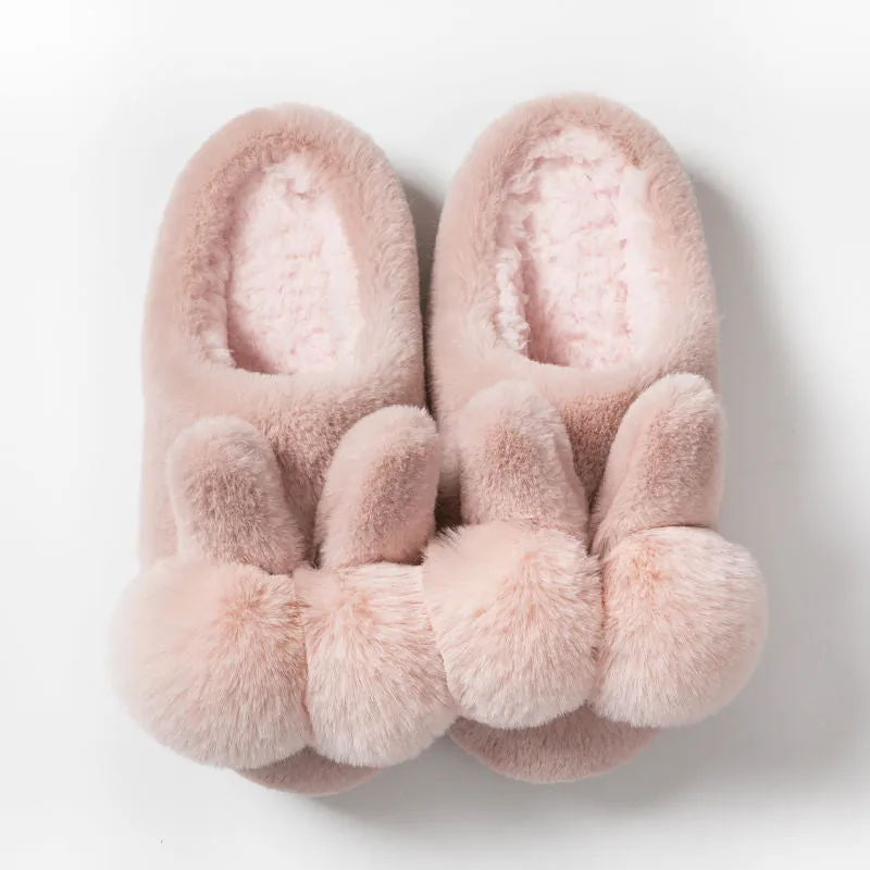 Fluffy Bunny Slippers for Women