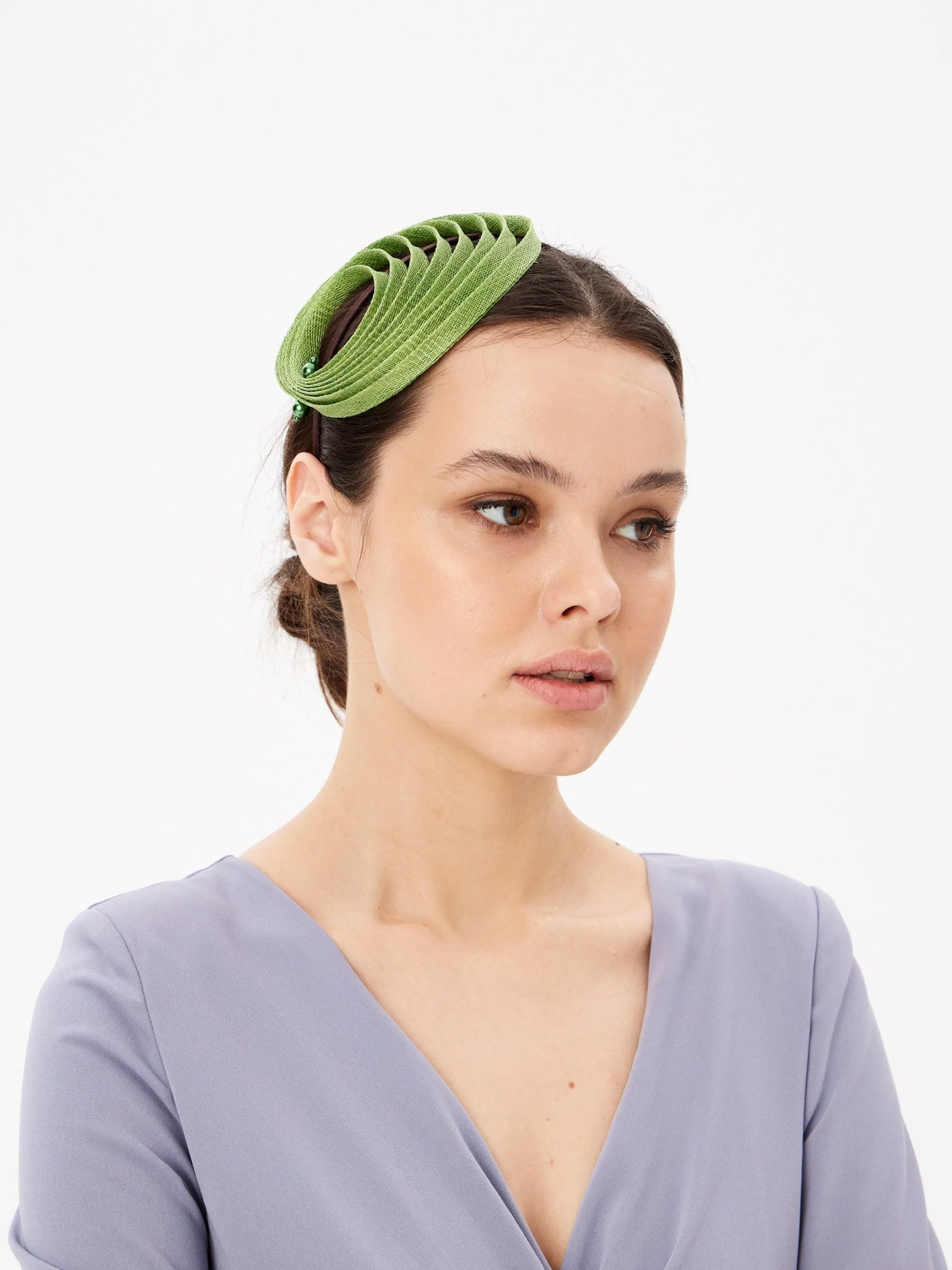 Green Fascinator Hats Wedding Tea Party ChurchHeadwear
