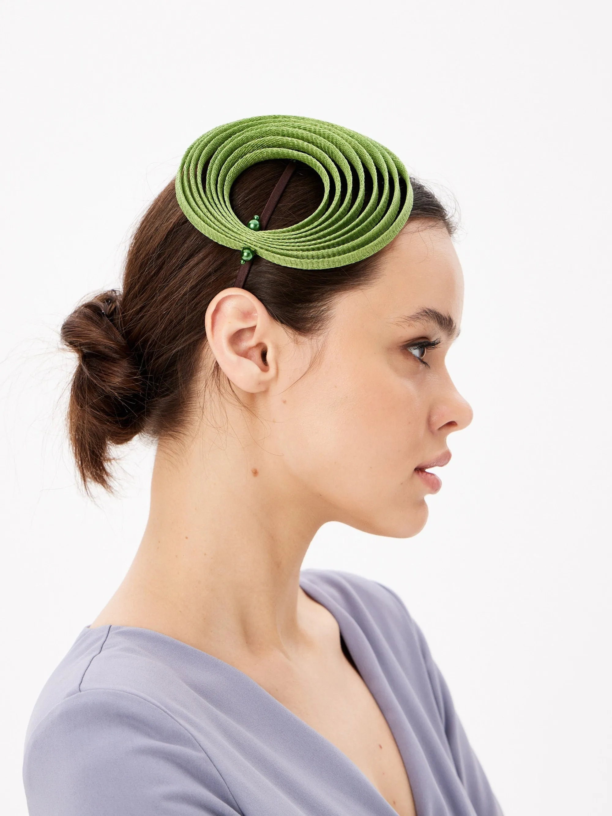 Green Fascinator Hats Wedding Tea Party ChurchHeadwear