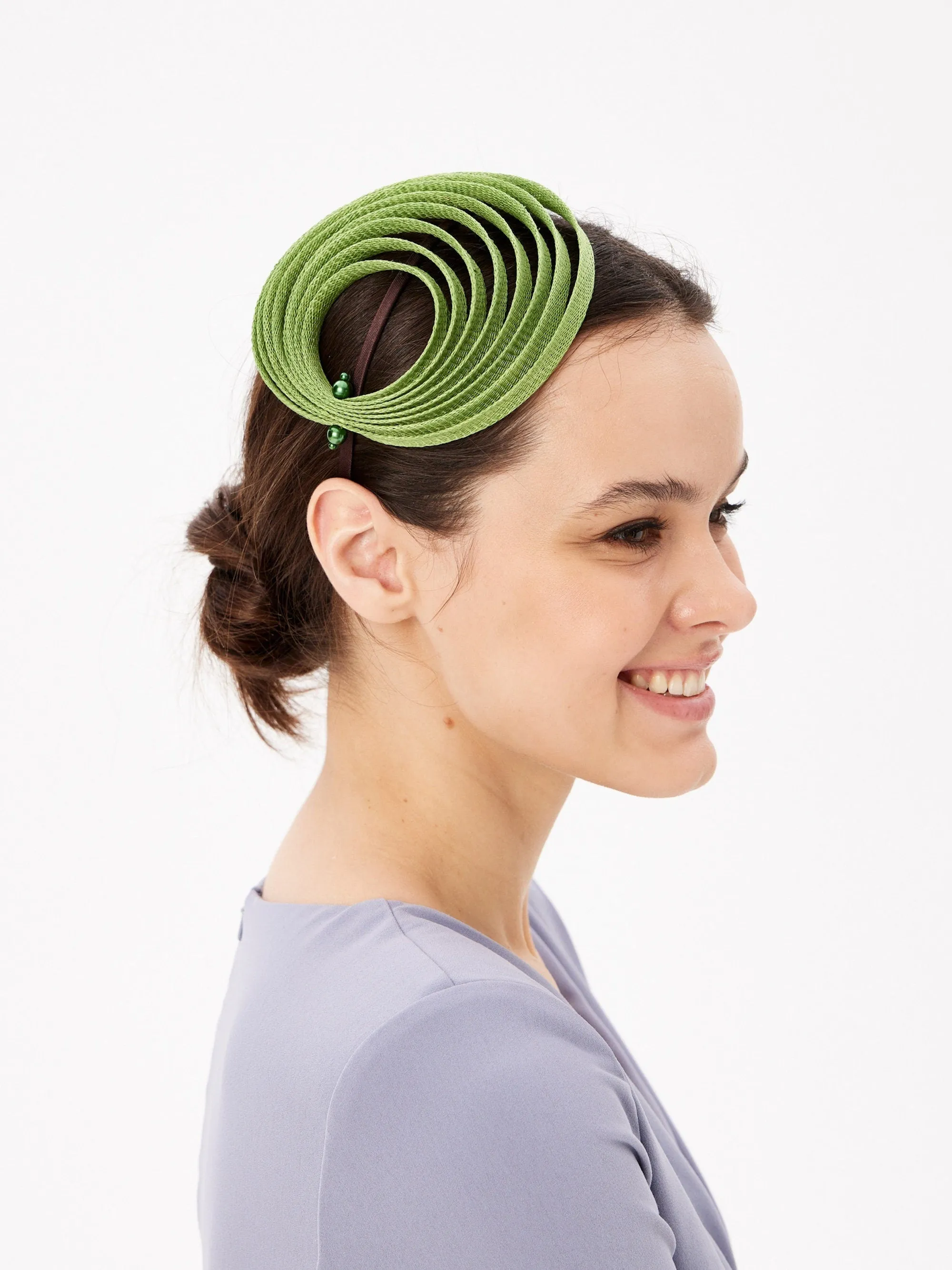 Green Fascinator Hats Wedding Tea Party ChurchHeadwear