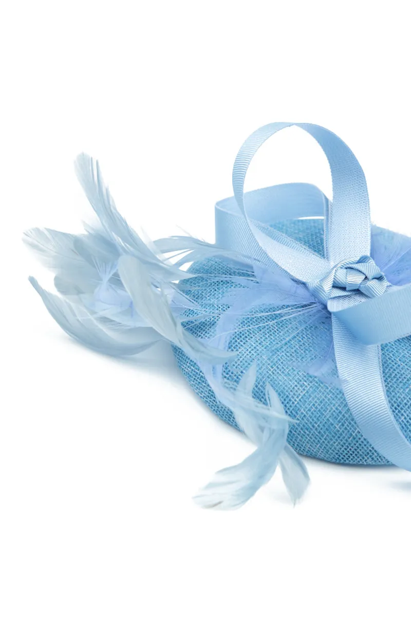 Light Blue Button Fascinator