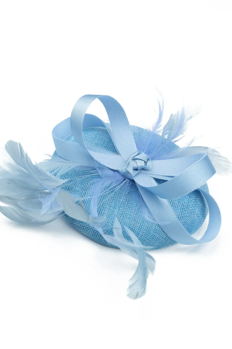 Light Blue Button Fascinator