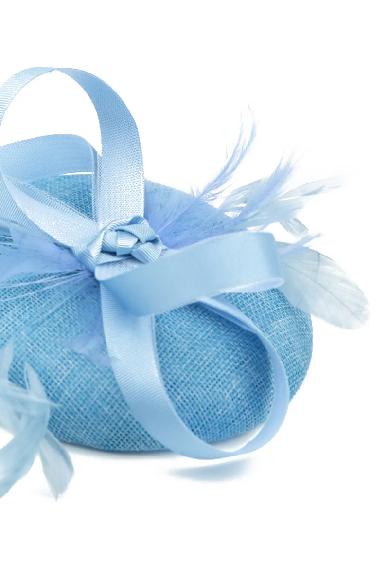 Light Blue Button Fascinator