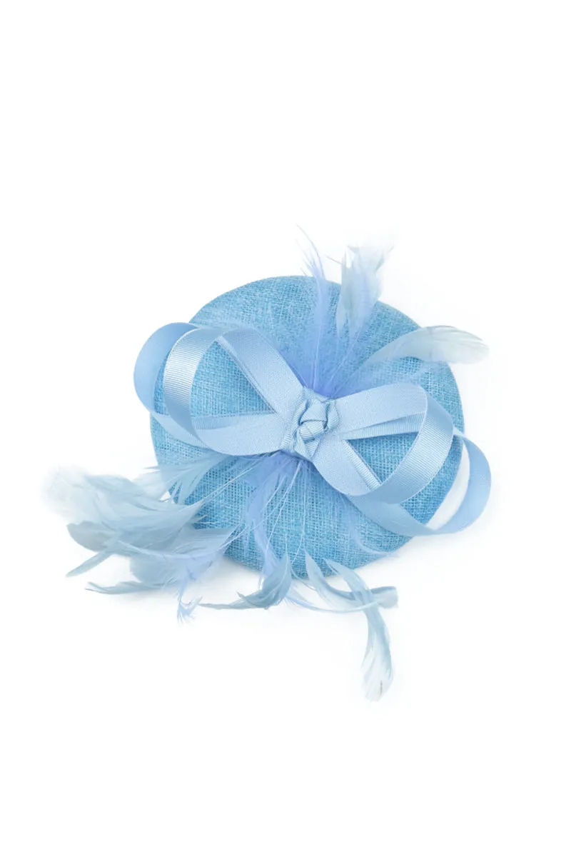 Light Blue Button Fascinator