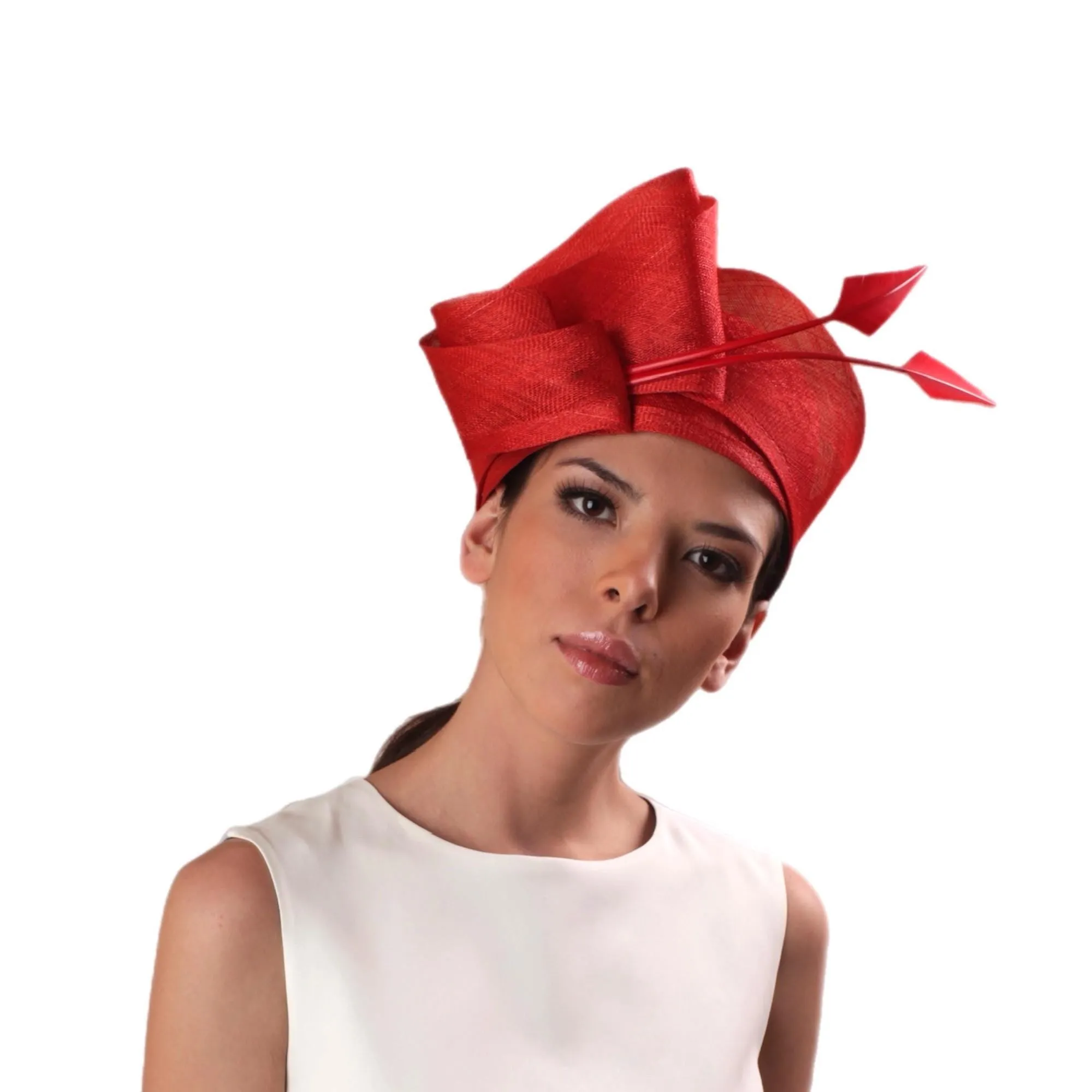 Lovely Cloche with Arrow Feathers Derby Wedding Hat