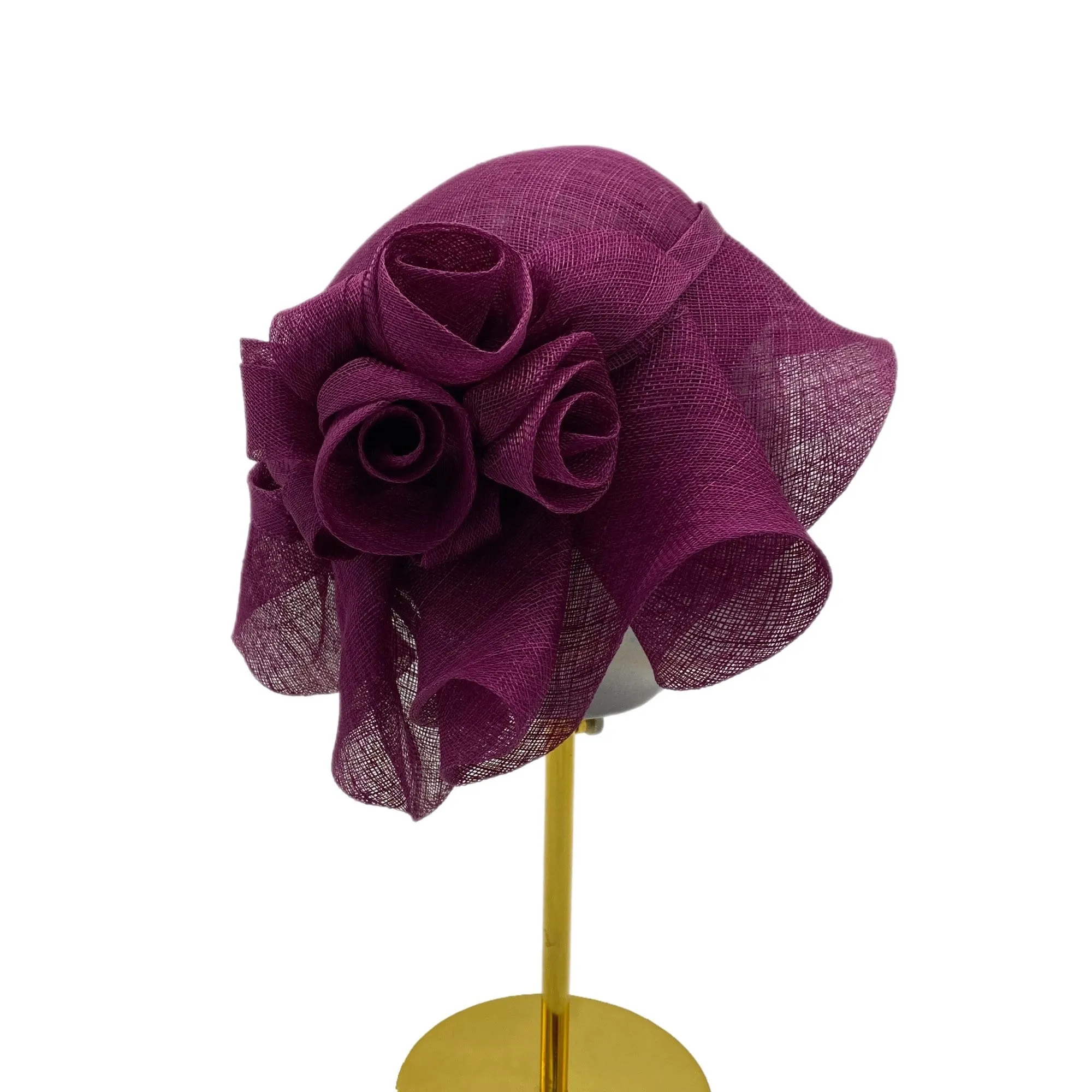 Lovely Cloche with Flowers Derby Wedding Hat