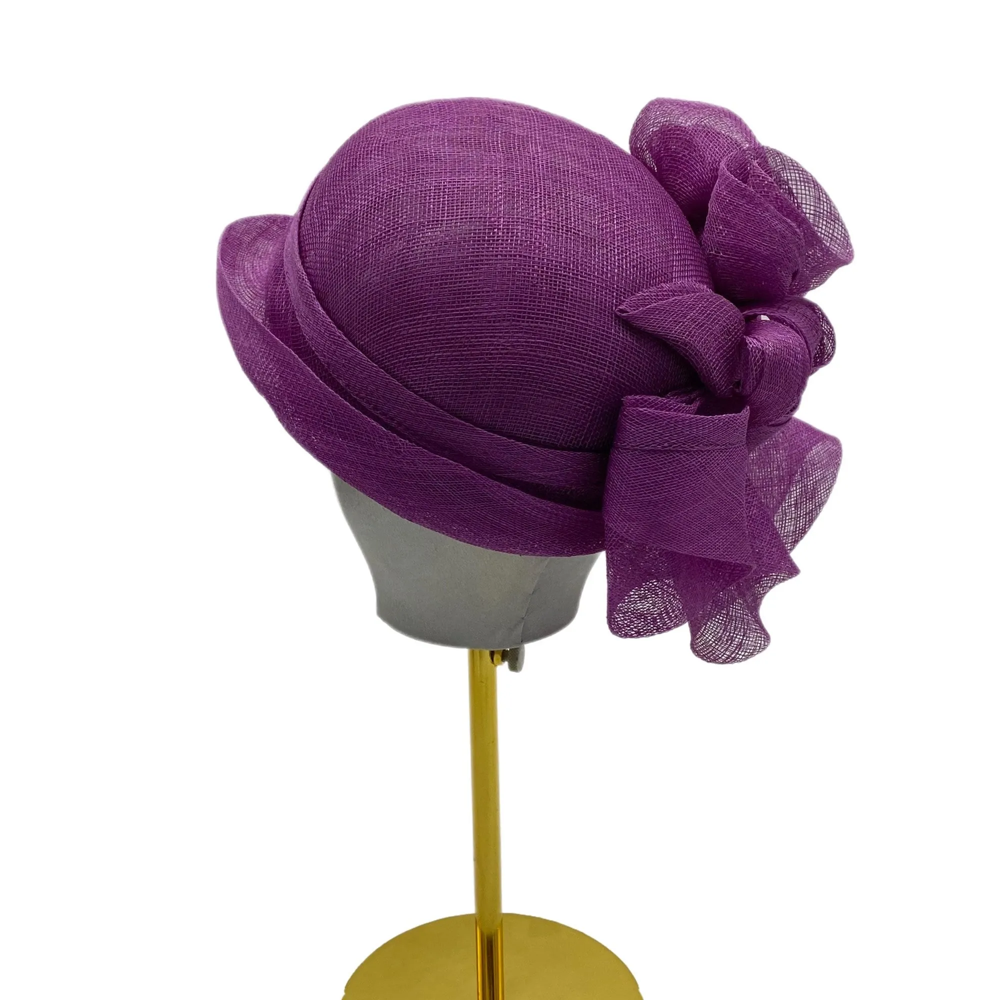 Lovely Cloche with Flowers Derby Wedding Hat