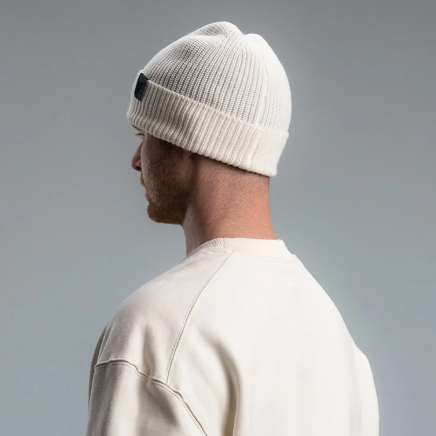 Merino 8" Fishermans Rib Beanie MIST MIST