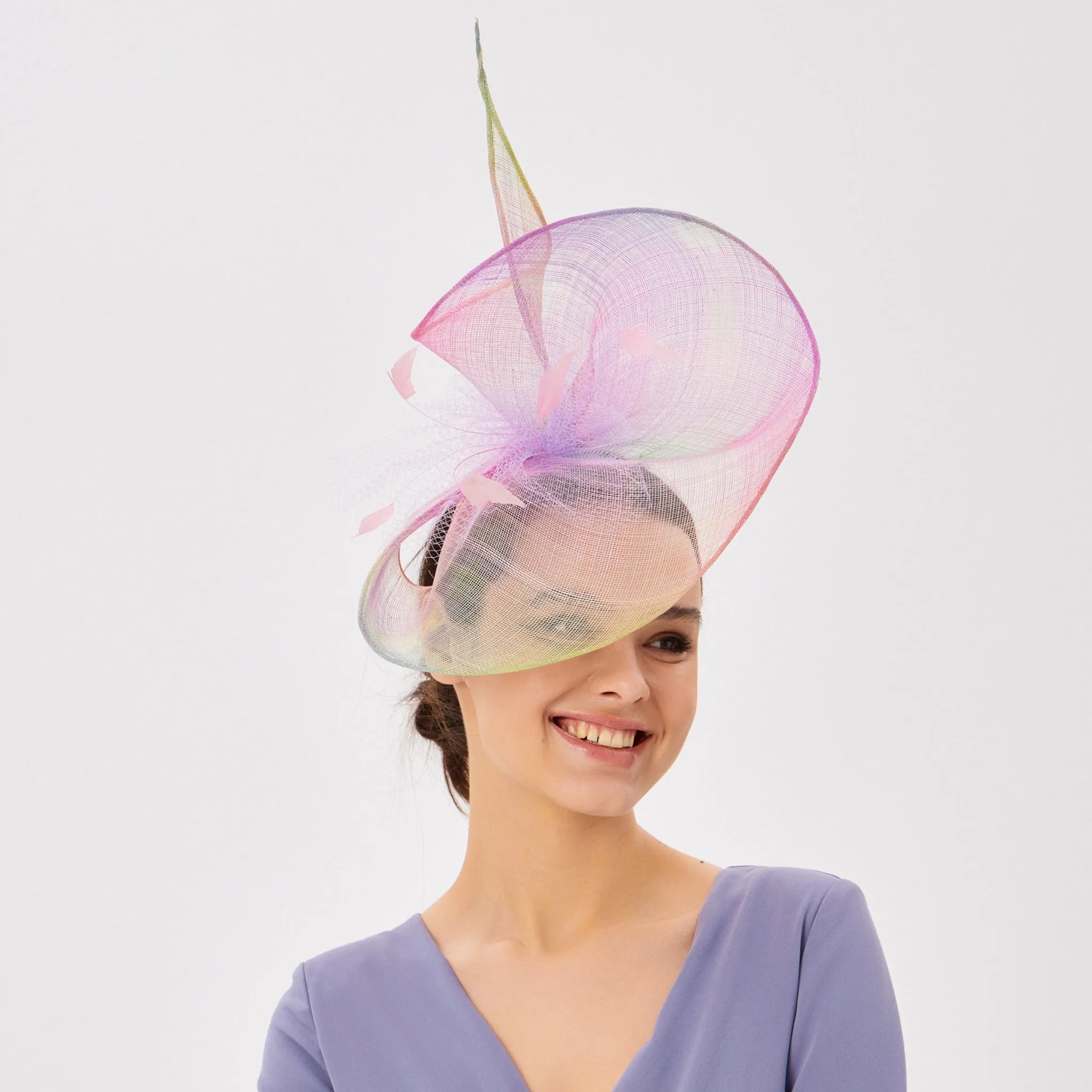 Multicolor Fascinator Headband Wedding Tea Party Cocktail Hat