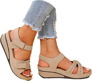 Sandals for Women 2024 Summer Waterproof Hiking Womens Sandals Comfortable Walking Athletic Outdoor Beach Sandals