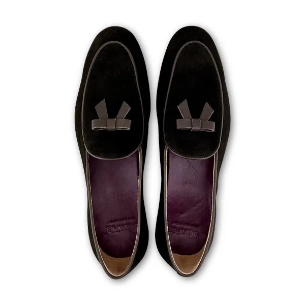 Slippers testa di moro in camoscio