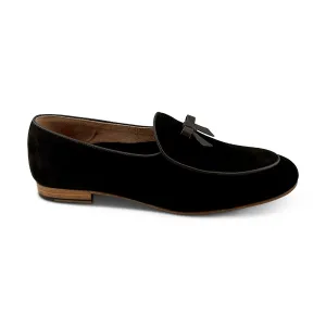 Slippers testa di moro in camoscio
