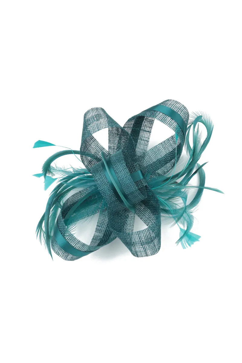 Teal Ribbon Fascinator