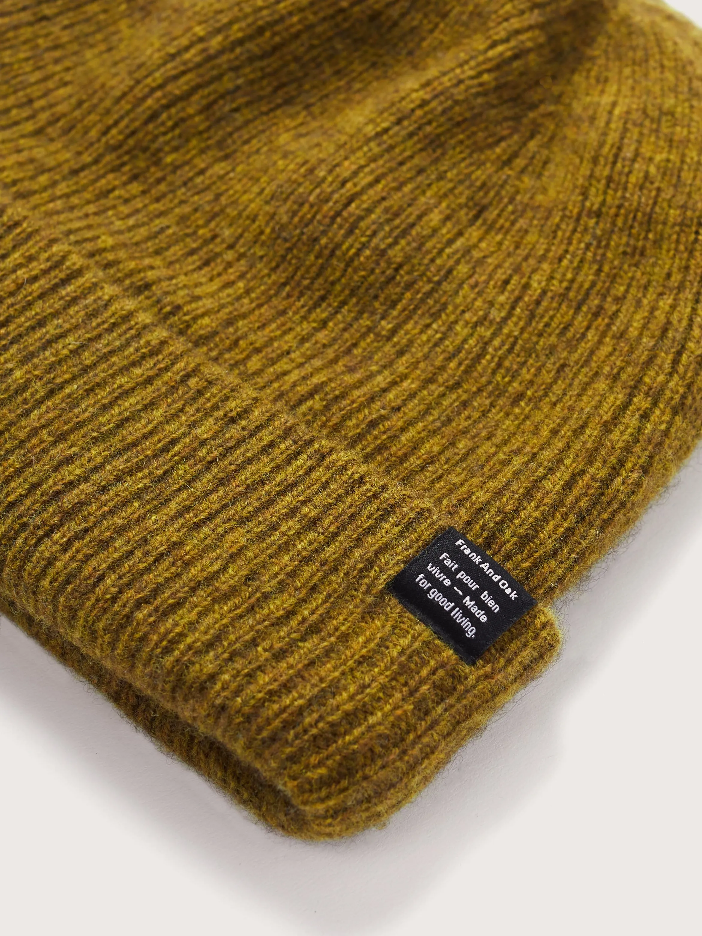 Yak Wool Beanie in Olive